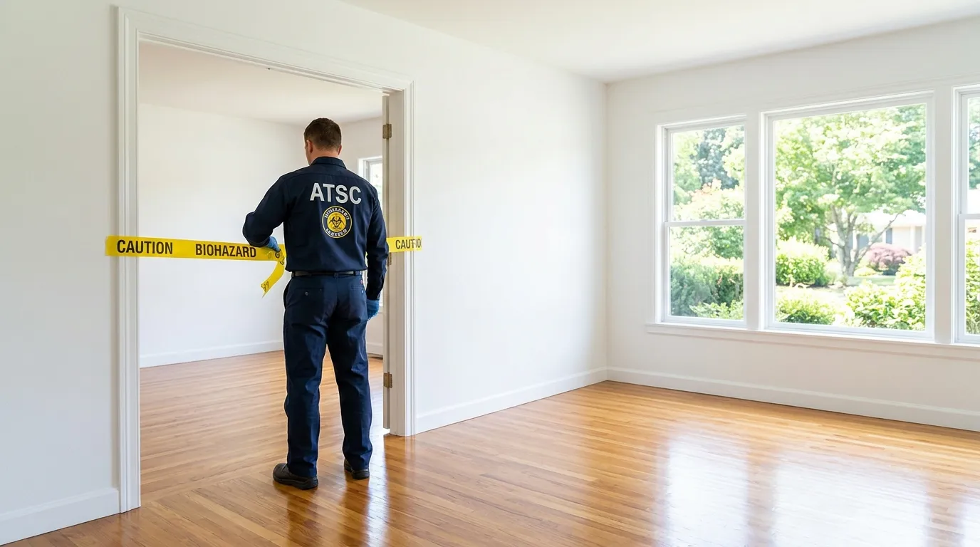 Certified biohazard cleanup crew performing Crime Scene Cleanup in Sugarland Run